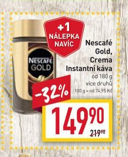 Nescafé Gold, Crema Instantní káva