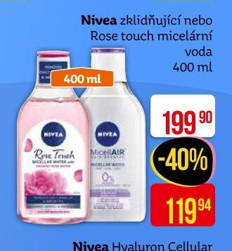Nivea zklidňující nebo Rose touch micelární voda