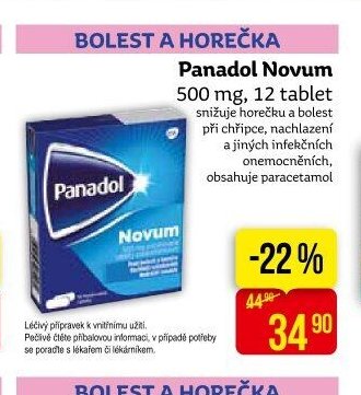 Panadol Novum 500 mg, 12 tablet
