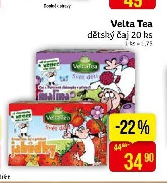 Velta Tea dětský čaj 20 ks