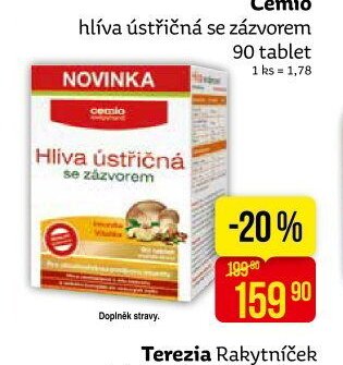 Cemio hlíva ústřičná se zázvorem 90 tablet