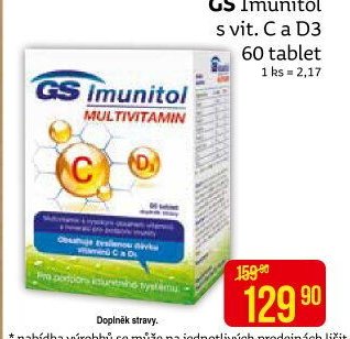 GS Imunitol s vit. C a D3 60 tablet