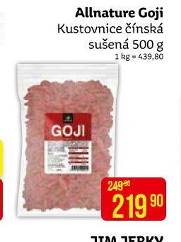 Allnature Goji Kustovnice čínská sušená 500 g
