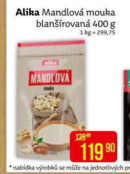 Alika Mandlová mouka blanšírovaná 400 g