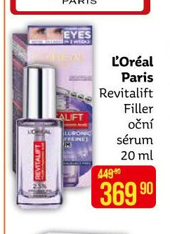 L'Oréal Paris Revitalift Filler oční sérum 20 ml