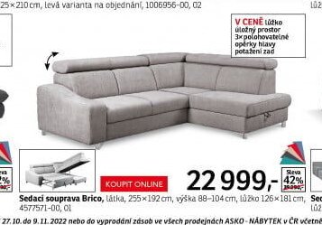 Sedací souprava Brico - ASKO akcniletaky.com
