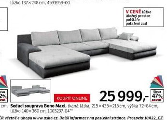 Sedací souprava Bono Maxi - ASKO akcniletaky.com