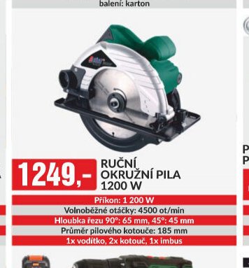RUČNÍ OKRUŽNÍ PILA 1200 W