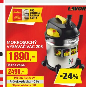 MOKROSUCHÝ VYSAVAČ VAC 20S