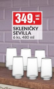 SKLENIČKY SEVILLA 6 ks, 480 ml