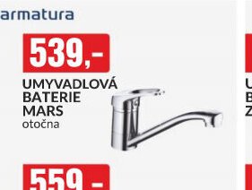UMYVADLOVÁ BATERIE MARS otočná