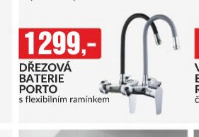 DŘEZOVÁ BATERIE PORTO s flexibilním ramínkem