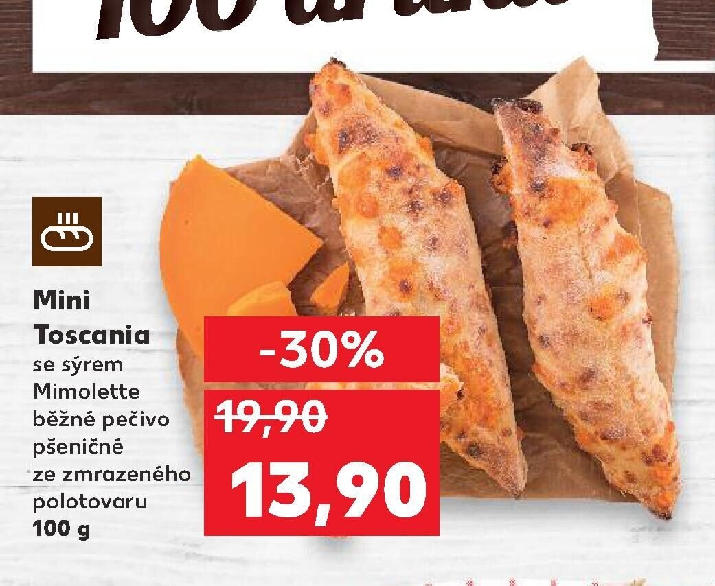 Mini Toscania se sýrem Mimolette