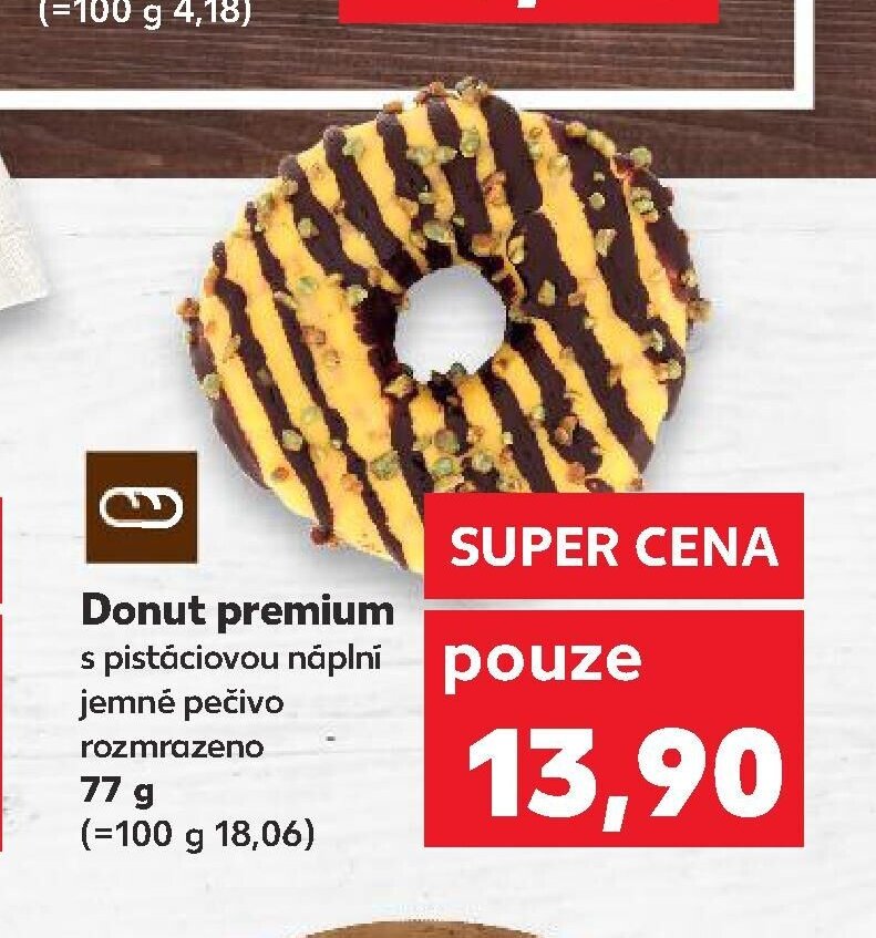 Donut premium s pistáciovou náplní