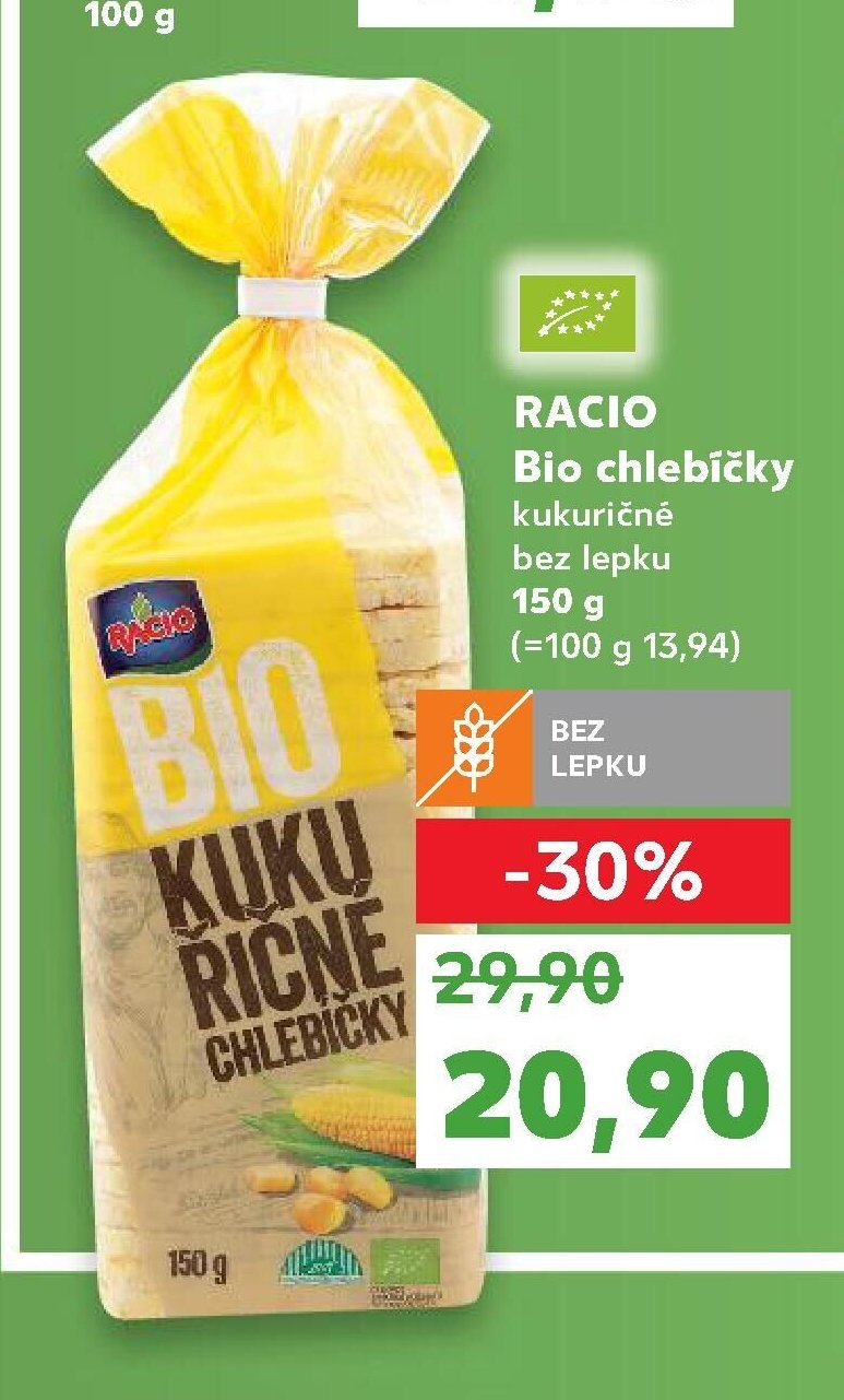 RACIO Bio chlebíčky kukuřičné