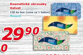 Kapesníčky papírové Velvet - box