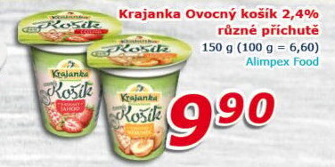 Jogurt ochucený Ovocný košík Krajanka