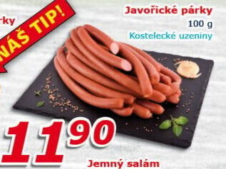 Párky javořické Kostelecké uzeniny