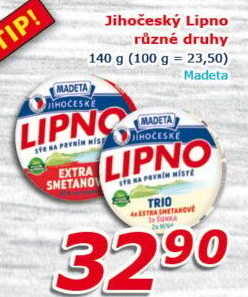 Tavený sýr Jihočeské Lipno Madeta