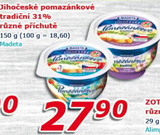 Tradiční pomazánkové Jihočeské Madeta