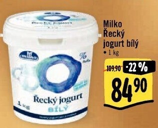 Bílý jogurt řecký 0% Milko