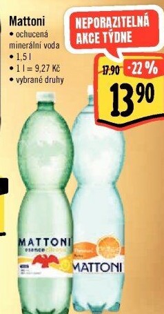 Ochucená voda Mattoni