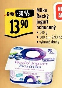 Ochucený jogurt řecký 0% Milko