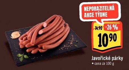 Párky javořické Kostelecké uzeniny