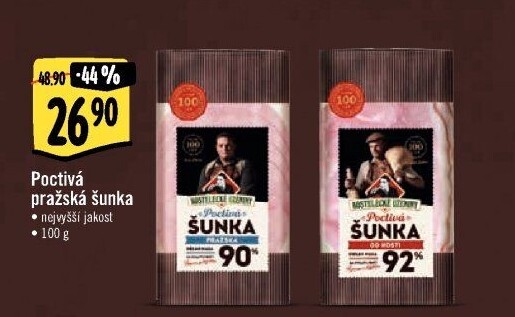 Poctivá pražská šunka nejvyšší jakosti Kostelecké uzeniny