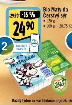 Sýr čerstvý bio Matylda Milko