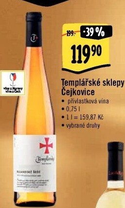 Vína Templářské sklepy Čejkovice - přívlastková