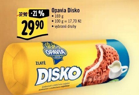 Zlaté sušenky Disko Opavia