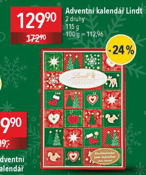 Adventní kalendář Lindt