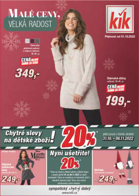 akční leták Kik textil 31.10.2022-14.11.2022