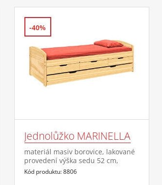 Jednolůžko MARINELLA - IDEA nábytek akcniletaky.com
