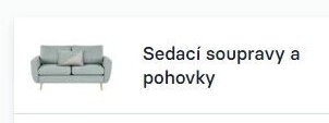 Sedací soupravy a pohovky