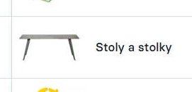 Stoly a stolky