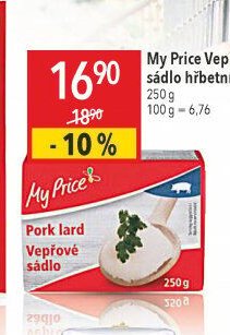 My Price Vepřové sádlo 250 g