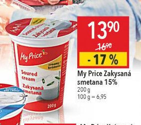 My Price Zakysaná smetana 15% 200 g