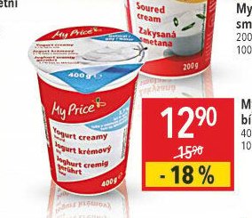 My Price Krémový bílý jogurt 400 g