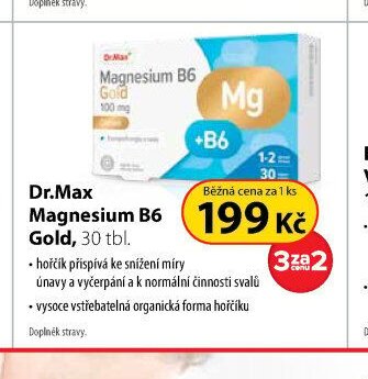 Dr.Max Magnesium B6 Gold, 30 tbl.