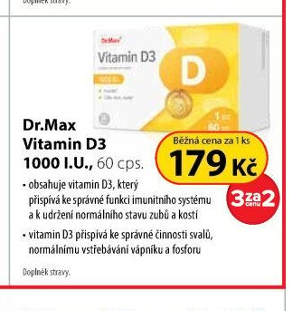 Dr.Max Vitamin D3 1000 I.U., 60 cps.
