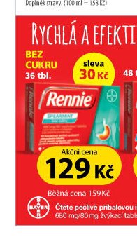 Rennie bez cukru 36 tbl.