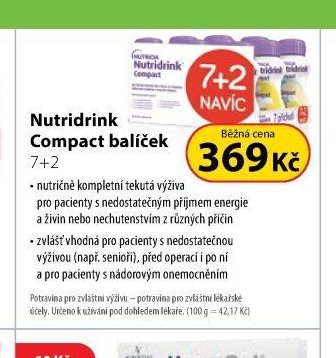 Nutridrink Compact balíček 7+2