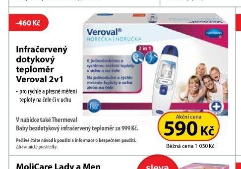 Infračervený dotykový teploměr Veroval 2v1