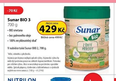Sunar BIO 3 700 g