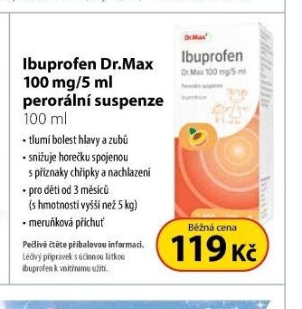 Ibuprofen Dr.Max 100 mg/5 ml perorální suspenze 100 ml