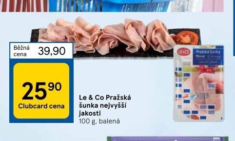Le & Co Pražská šunka nejvyšší jakosti 100 g