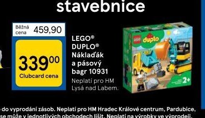 LEGO® DUPLO® Nákladák a pásový bagr 10931