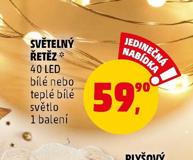 SVĚTELNÝ ŘETĚZ 40 LED